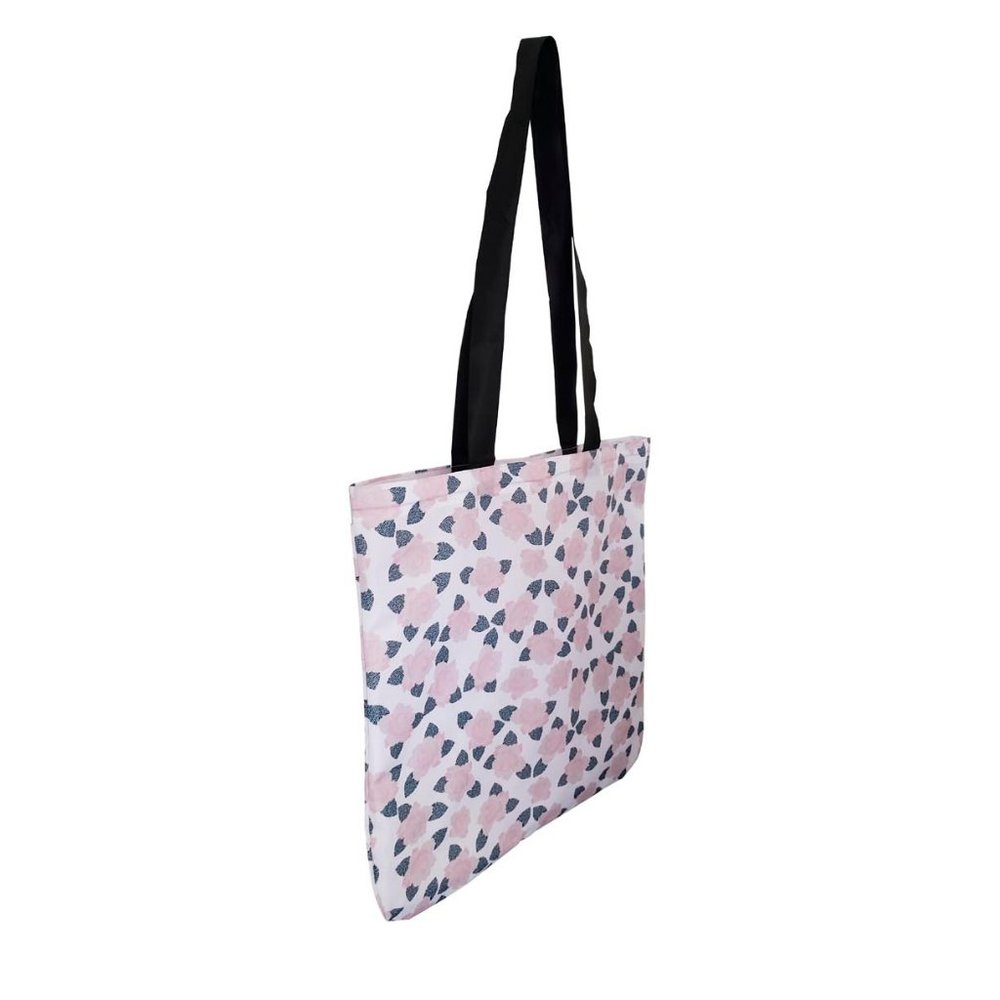 👄 Stella Saksa Spring Polka Dot Floral Reusable Shopping Tote - Picture 2 of 4